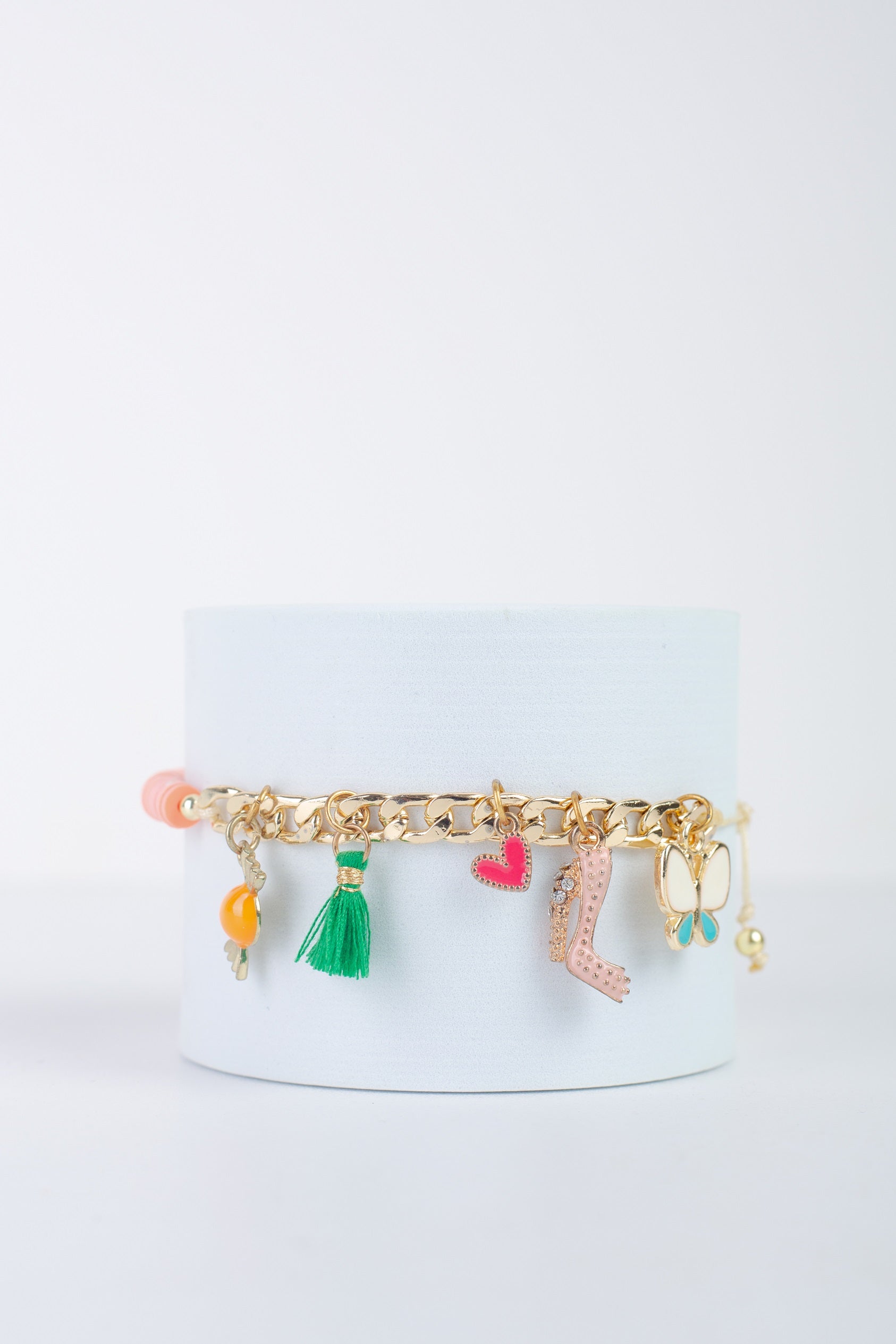 Charm Bracelet in orange