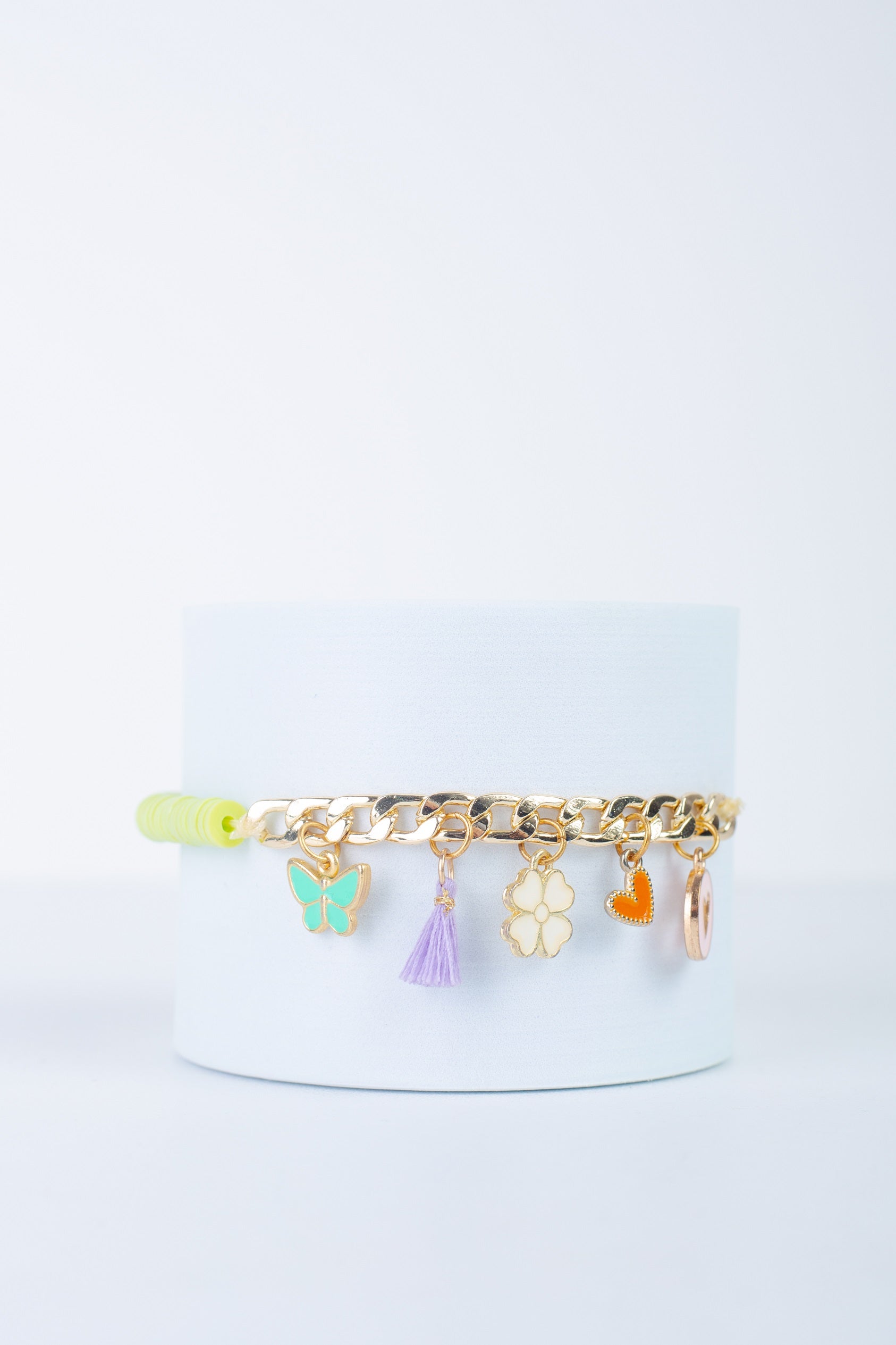 Charm Bracelet in lime green