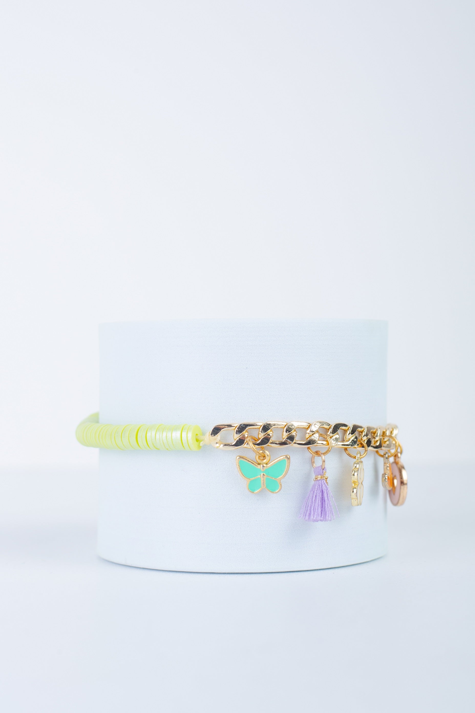 Charm Bracelet in lime green