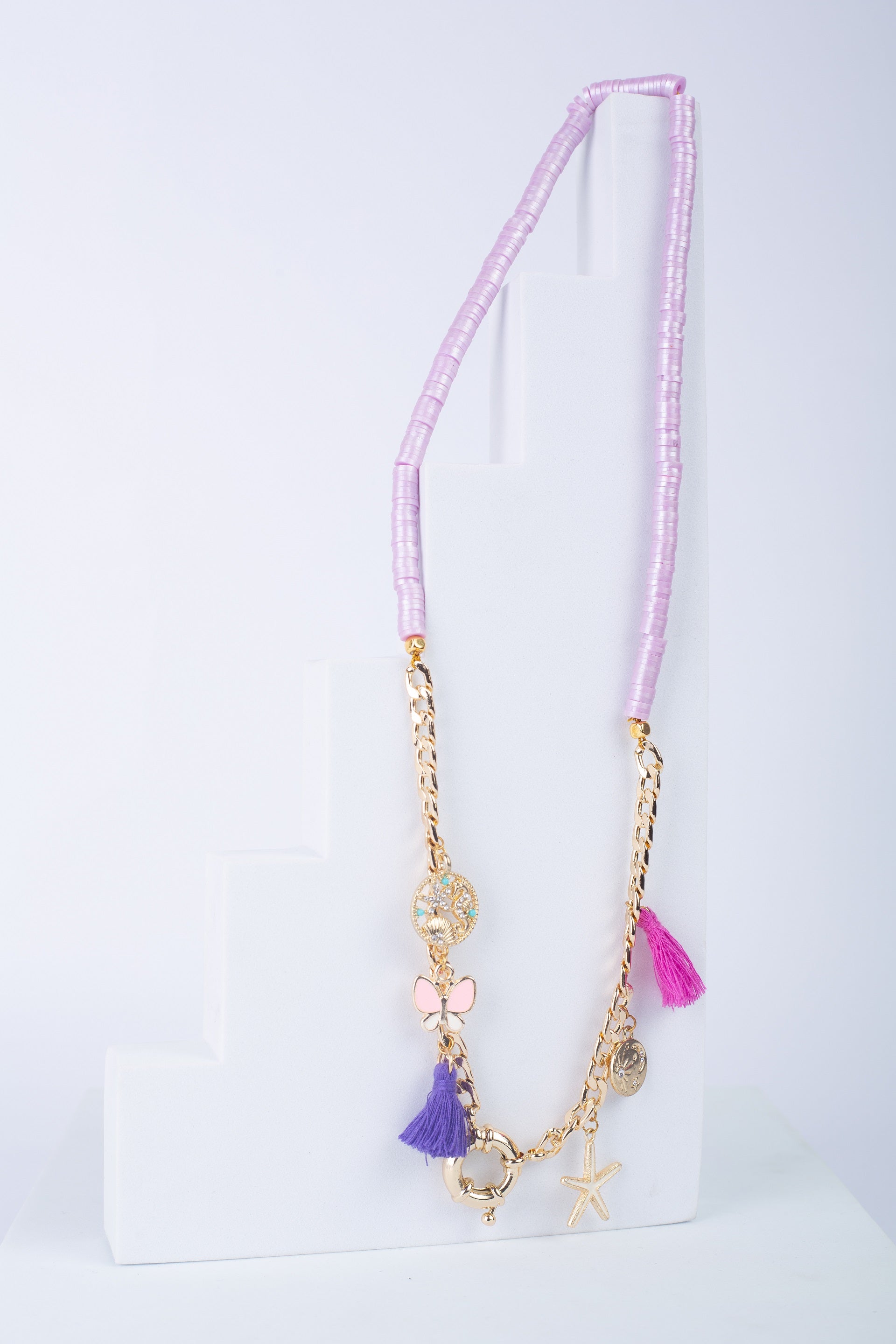 Charm Necklace in purple