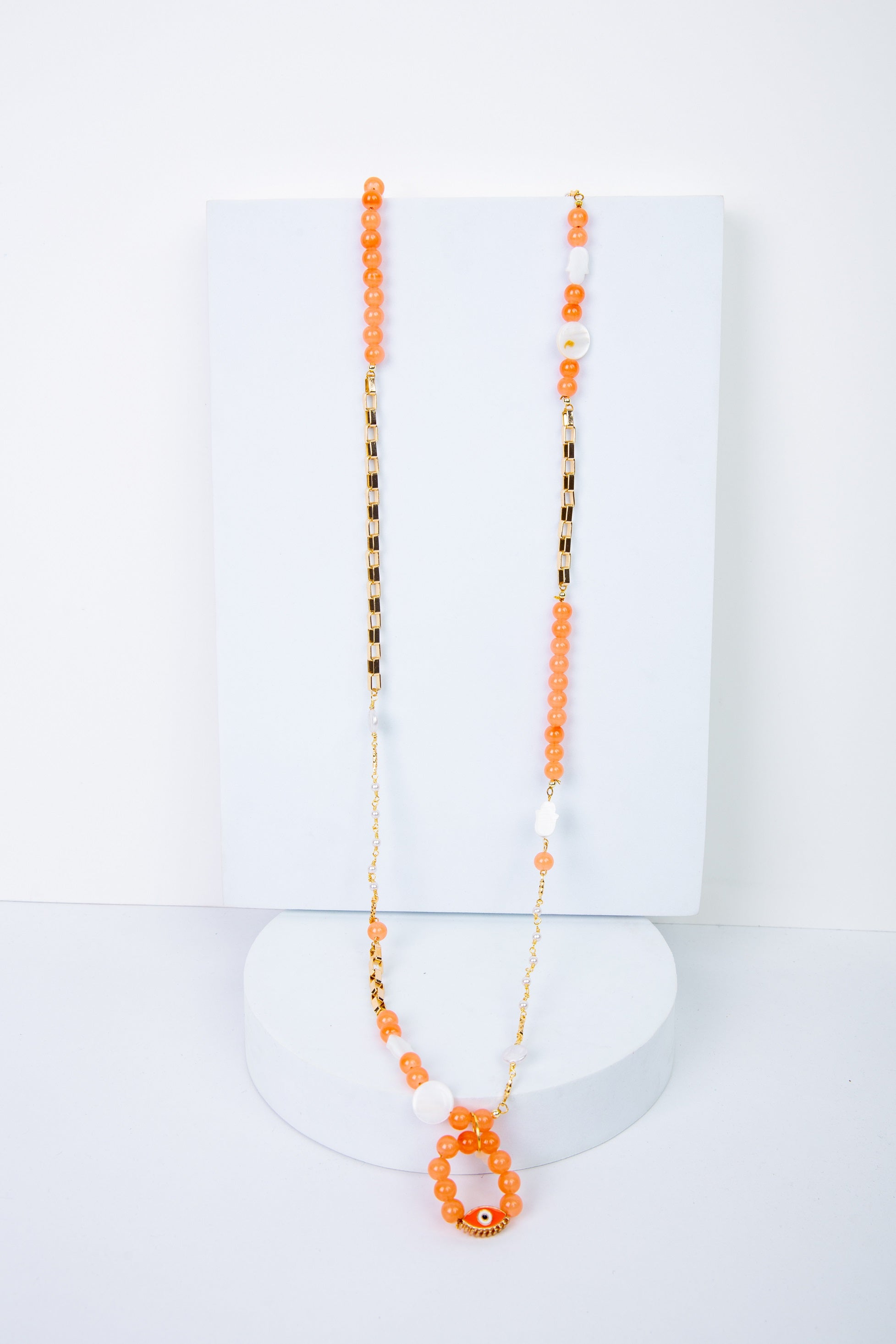 Aura Necklace in Pastel Orange