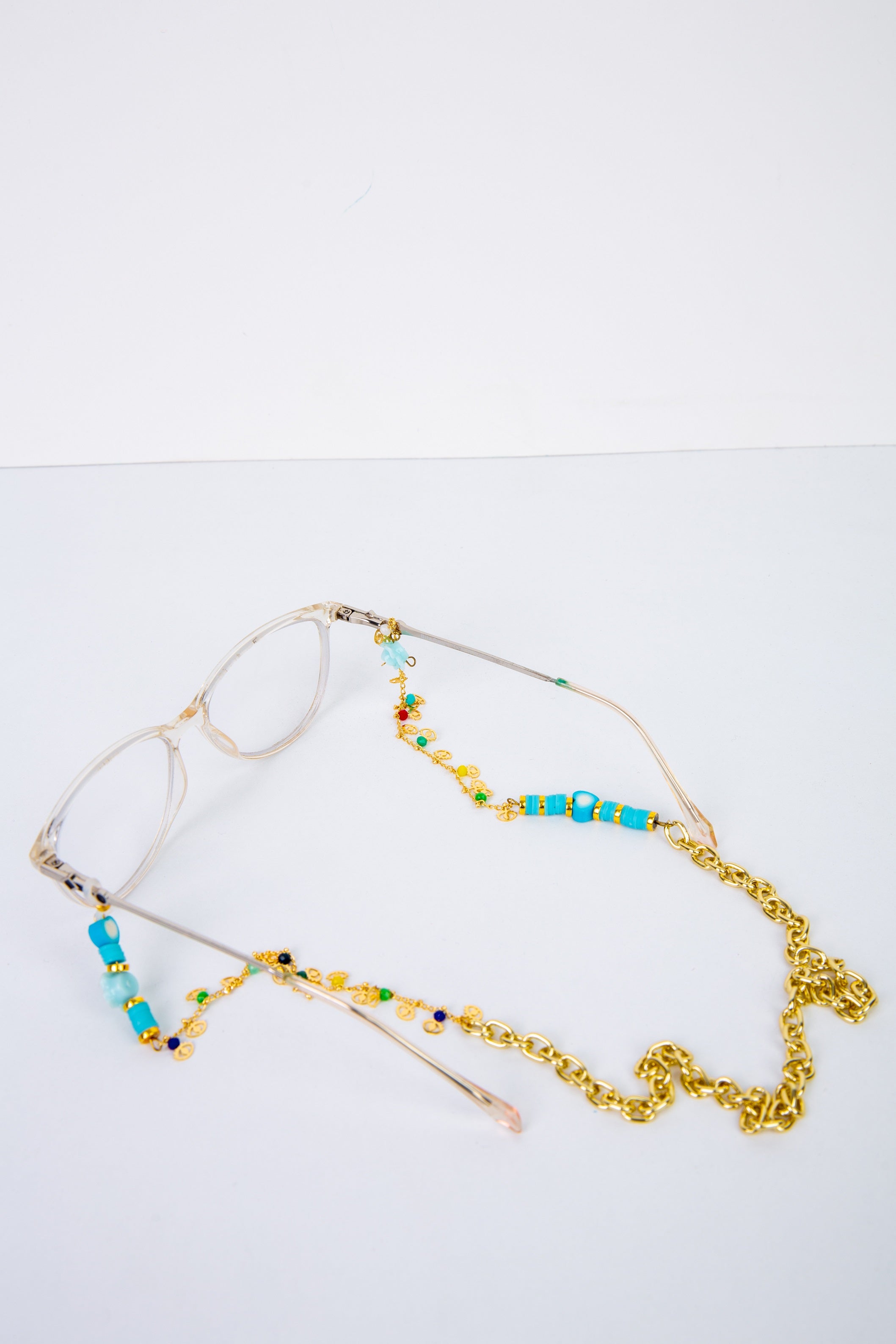 Stars Glasses chain in aqua