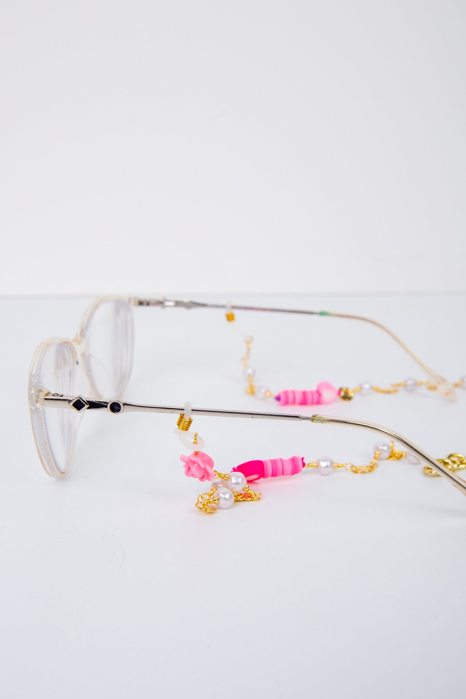 Stars Glasses chain in pink