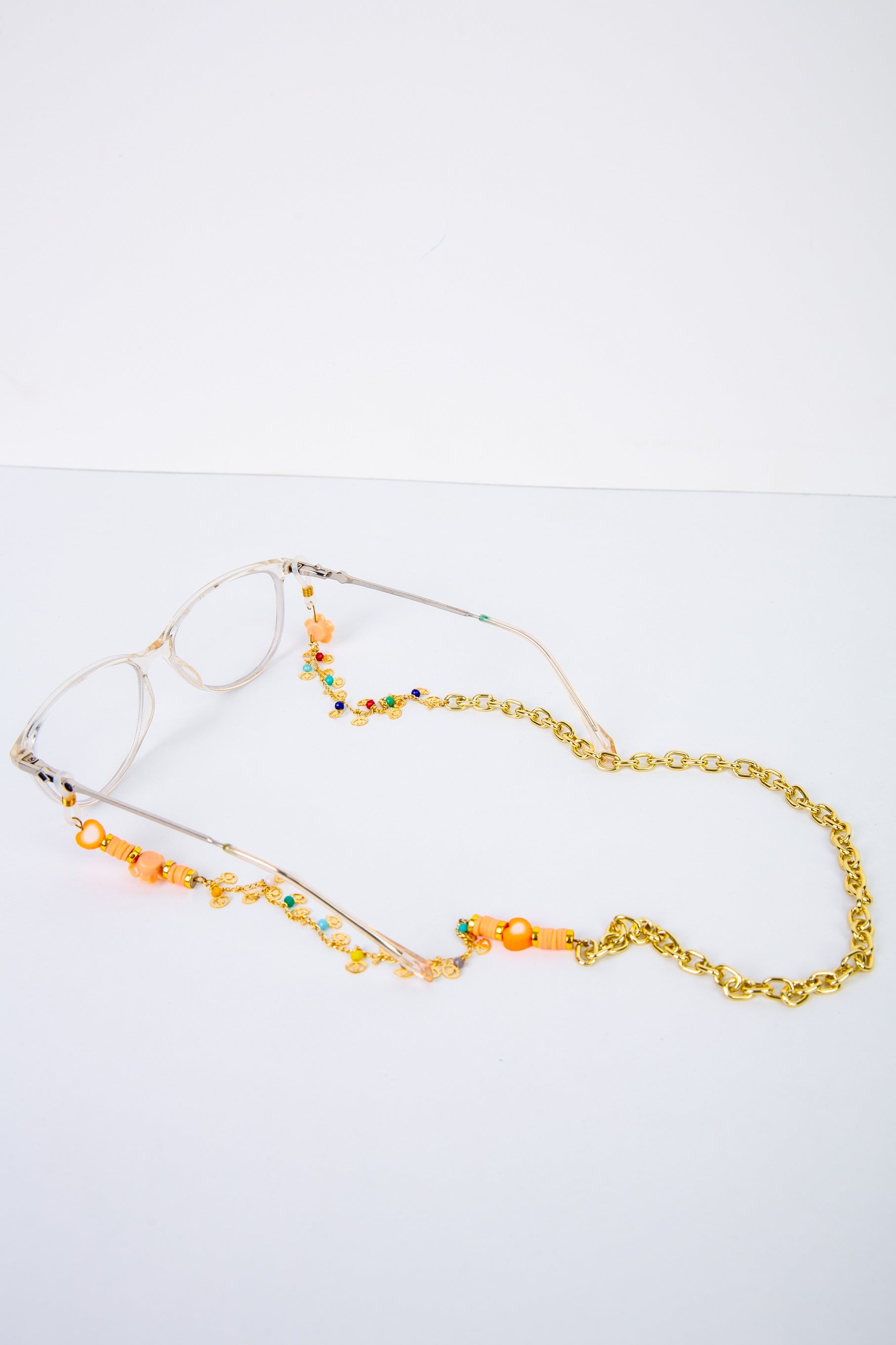 Stars Glasses chain in orange