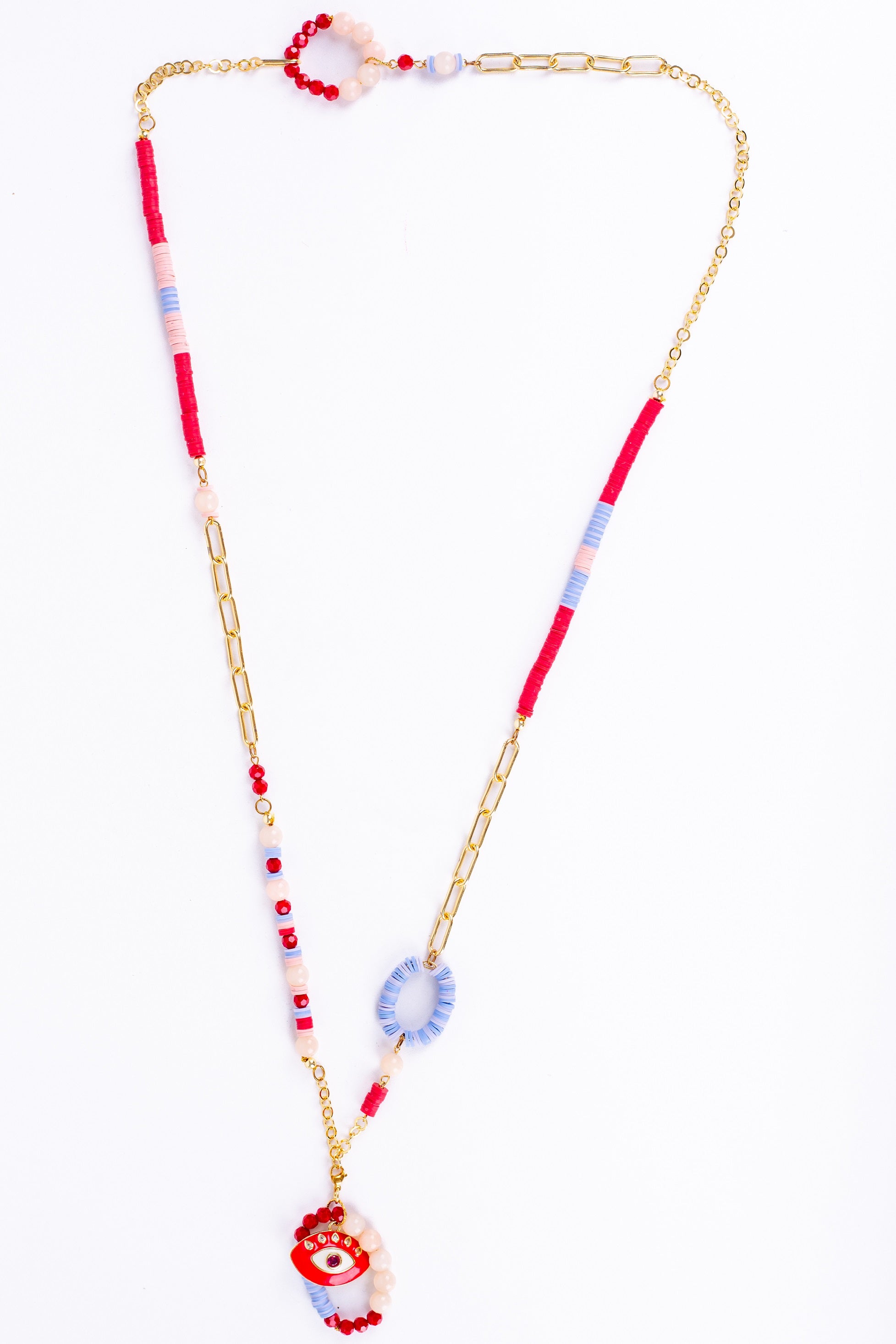 Aura-T Necklace in 
Blue + Simon + Red