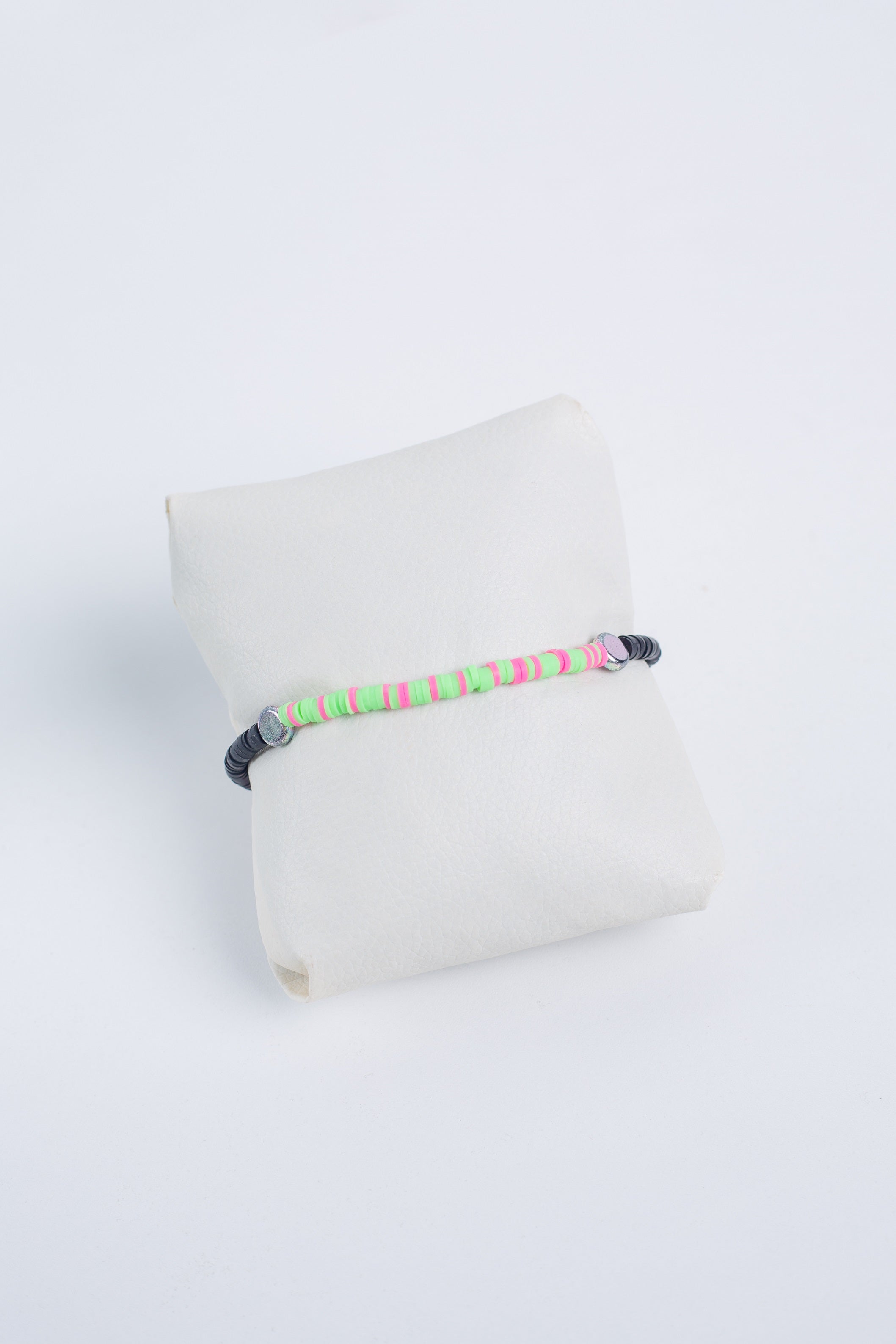 Daisy Ankelet 3 sections in  black +neon green,hot pink