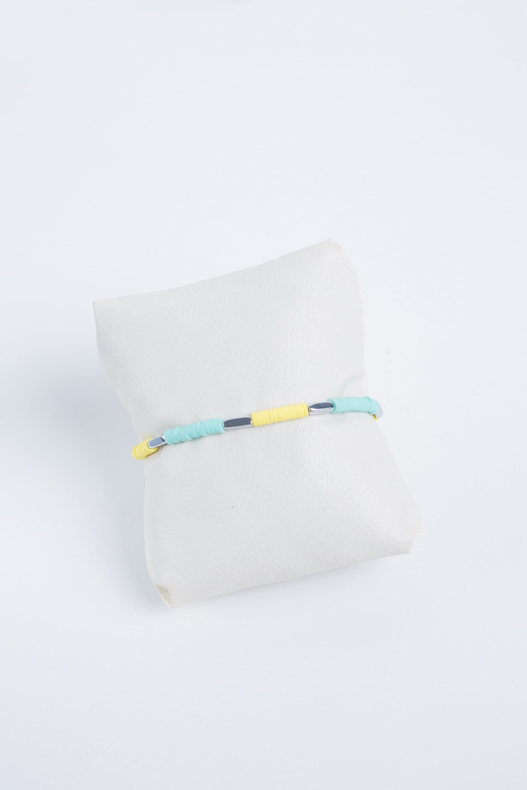 Daisy Ankelet in dashes in yellow + aqua