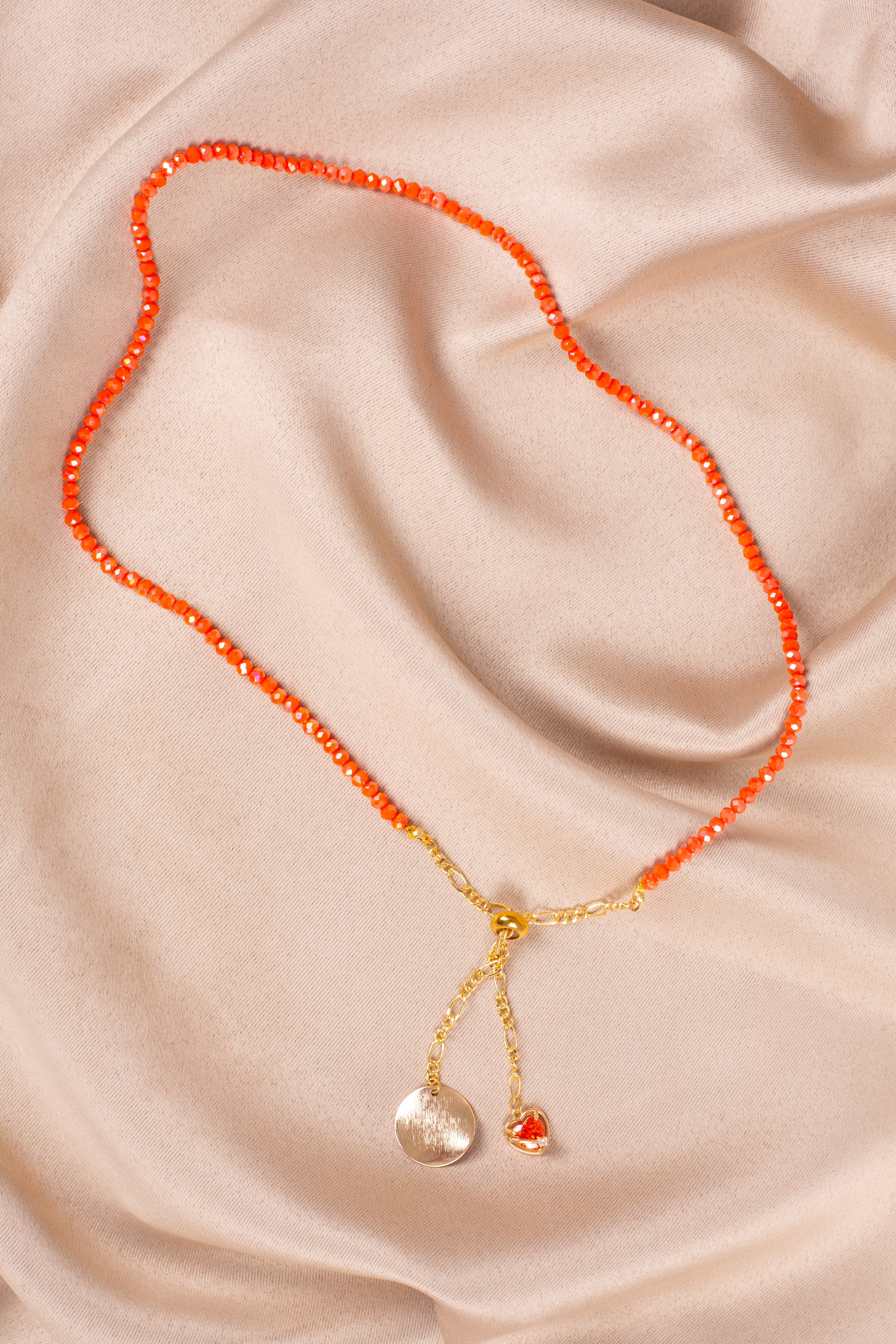 Bareeq Necklace in Orange