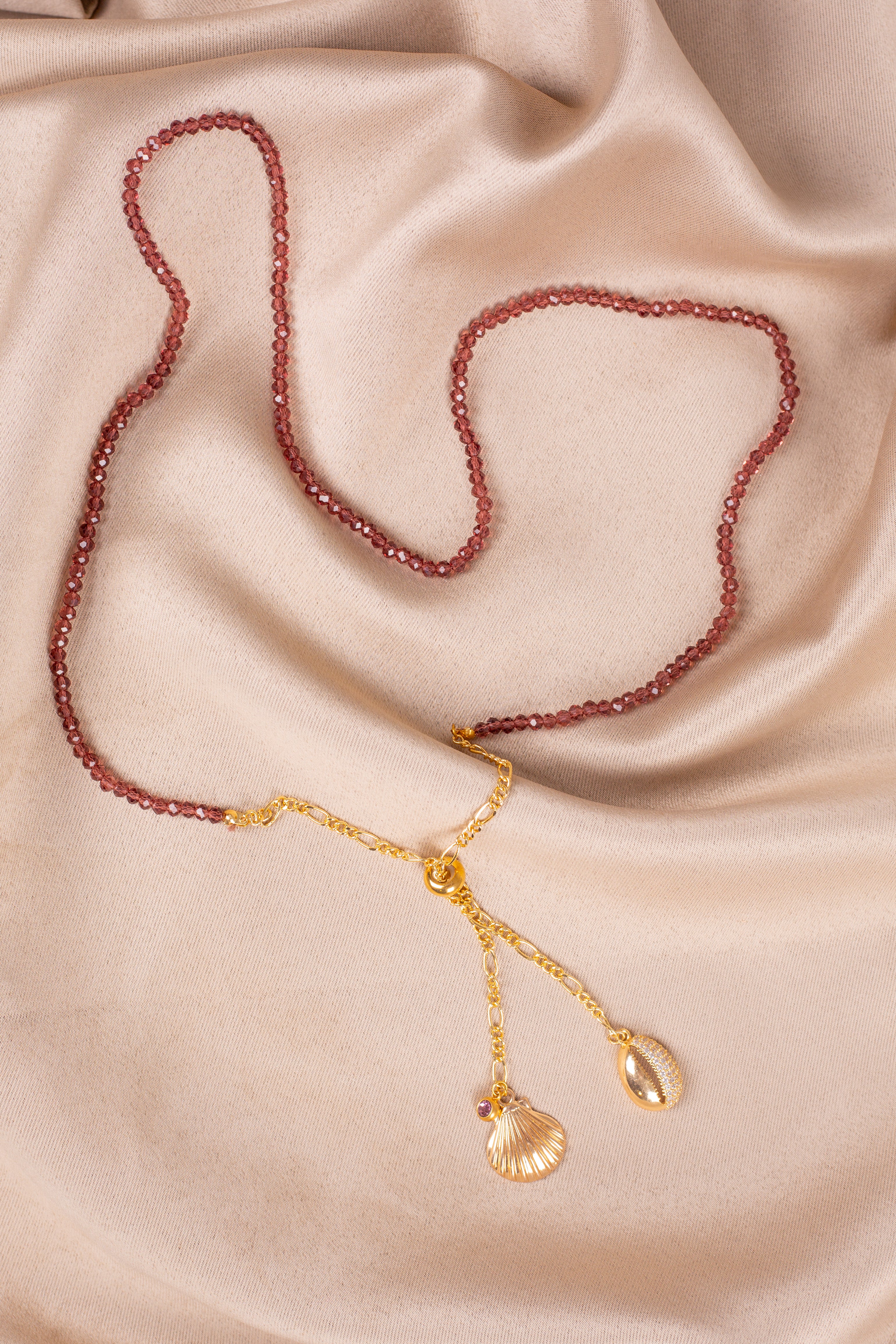 Bareeq Necklace in Brown