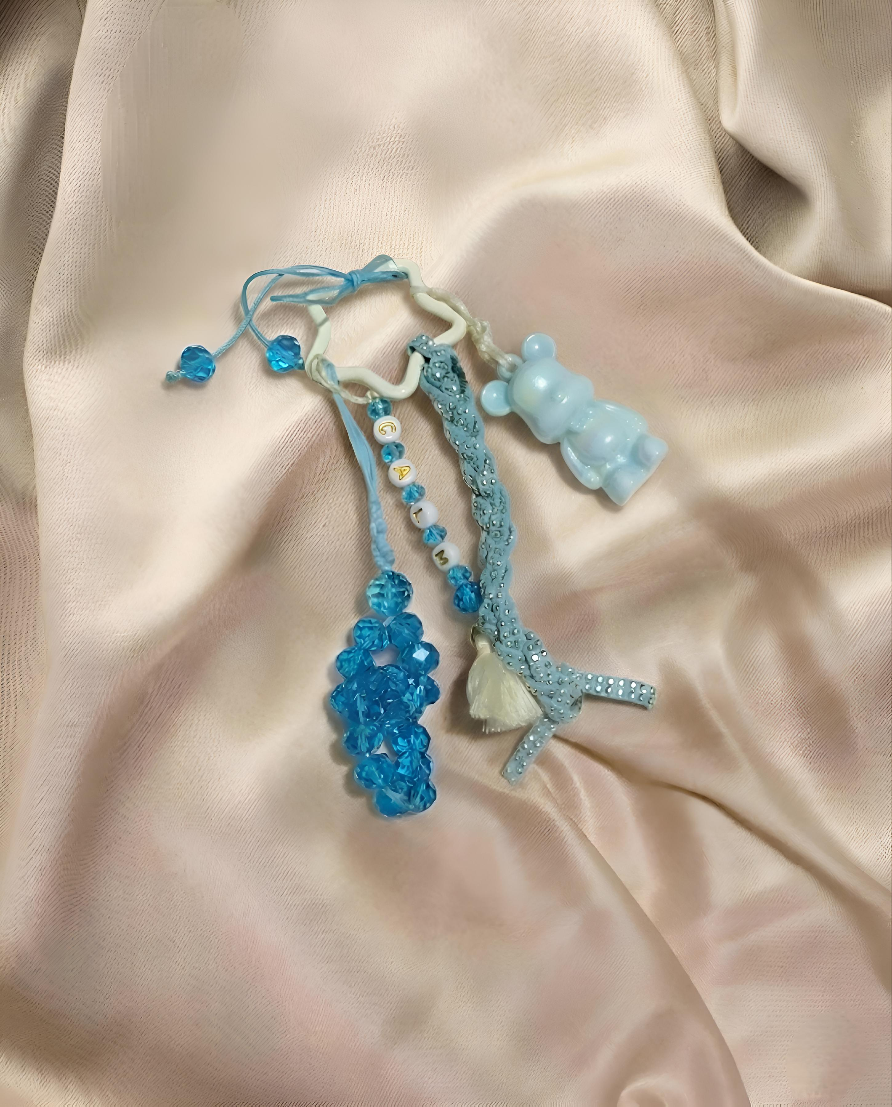CALM Bag Charm in Aqua